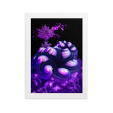 gerahmtes poster auf mattem papier "purple landscape" weiß / 21×30 cm
