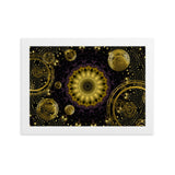 gerahmtes poster auf mattem papier "kaleidoscopic cosmos" weiß / 21×30 cm