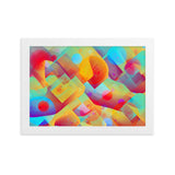 "candy colors" gerahmtes poster auf mattem papier weiß / 21×30 cm