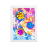 "poppy wheelflowers" gerahmtes poster auf mattem papier weiß / 21×30 cm