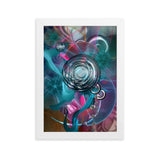"spiral garden" gerahmtes poster auf mattem papier weiß / 21×30 cm
