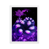 gerahmtes poster auf mattem papier "purple landscape" weiß / 30×40 cm