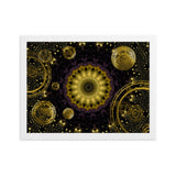 gerahmtes poster auf mattem papier "kaleidoscopic cosmos" weiß / 30×40 cm