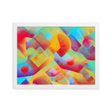 "candy colors" gerahmtes poster auf mattem papier weiß / 30×40 cm