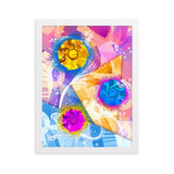 "poppy wheelflowers" gerahmtes poster auf mattem papier weiß / 30×40 cm