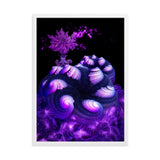 gerahmtes poster auf mattem papier "purple landscape" weiß / 50×70 cm