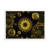 gerahmtes poster auf mattem papier "kaleidoscopic cosmos" weiß / 50×70 cm
