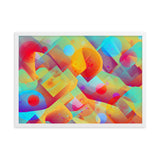 "candy colors" gerahmtes poster auf mattem papier weiß / 50×70 cm
