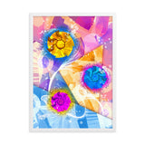 "poppy wheelflowers" gerahmtes poster auf mattem papier weiß / 50×70 cm