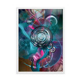 "spiral garden" gerahmtes poster auf mattem papier weiß / 50×70 cm