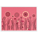 gerahmtes poster auf mattem papier "blumenwiese rosa" weiß / 61×91 cm