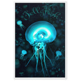 gerahmtes poster auf mattem papier "jellyfish" weiß / 61×91 cm