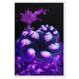 gerahmtes poster auf mattem papier "purple landscape" weiß / 61×91 cm