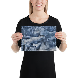 "wolkenpferde" poster 21×30 cm