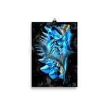 poster "metallic blue" 21×30 cm