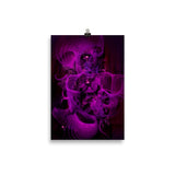 poster "purple parts" 21×30 cm