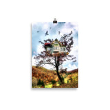 poster "tree house" 21×30 cm