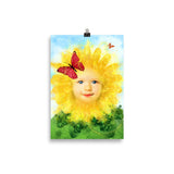 "little miss sunflower" poster 21×30 cm