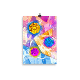 "poppy wheelflowers" poster 21×30 cm