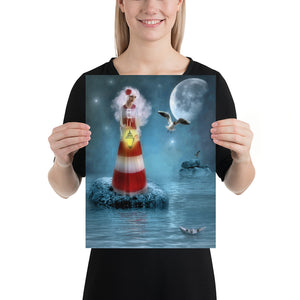 "lady lighthouse" poster 30×40 cm