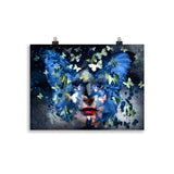 "mademoiselle papillon" poster 30×40 cm