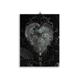 poster "metal heart" 30×40 cm