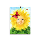 "little miss sunflower" poster 30×40 cm