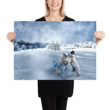 "tanzbären im winter" poster 50×70 cm