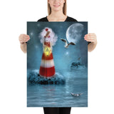 "lady lighthouse" poster 50×70 cm