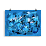 poster "chaotic blue" 50×70 cm