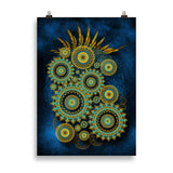 poster "metallic kaleidoscopes" 50×70 cm