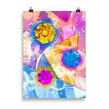 "poppy wheelflowers" poster 50×70 cm