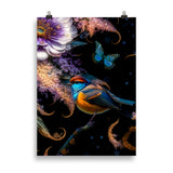 "Birds and Flowers - Variante 2" Poster