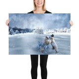 "tanzbären im winter" poster 61×91 cm