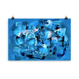 poster "chaotic blue" 61×91 cm