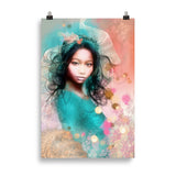 "girl in the spring wind" poster 61×91 cm