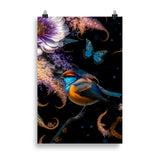 "Birds and Flowers - Variante 2" Poster