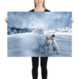 "tanzbären im winter" poster 70×100 cm
