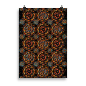 poster mit geometrischem rosetten-design 70×100 cm