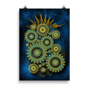 poster "metallic kaleidoscopes" 70×100 cm