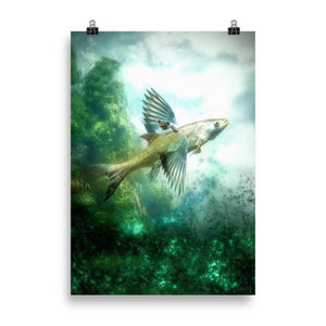 poster "fliegender fisch" 70×100 cm