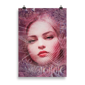 "behind rosy veils" poster 70×100 cm