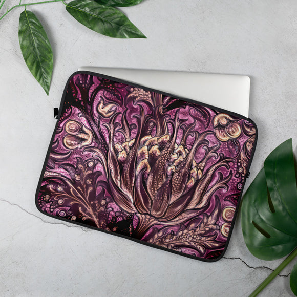 laptophülle in floralem design 15 in