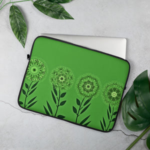 laptop-tasche "blumenwiese grün" 15 in