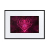 gerahmtes poster auf mattem papier mit passepartout  "shiny heart" schwarz / 50×70 cm