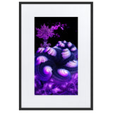 gerahmtes poster auf mattem papier mit passepartout  "purple landscape" schwarz / 61×91 cm