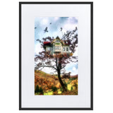 gerahmtes poster auf mattem papier mit passepartout  "tree house" schwarz / 61×91 cm
