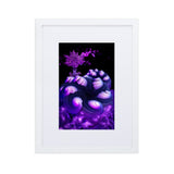 gerahmtes poster auf mattem papier mit passepartout  "purple landscape" weiß / 30×40 cm